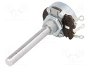 Potentiometer: shaft; single turn; 250Ω; 4W; ±10%; 6mm; wirewound