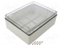 Enclosure: multipurpose; X: 198mm; Y: 248mm; Z: 95mm; SCABOX; grey