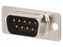 D-Sub; PIN: 9; male; soldering; for cable; gold flash
