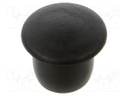 Accessories: stopper; H: 8mm; push-in; Flange dia: 12mm; black; LDPE