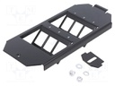 Mounting adapter; Keystone; Colour: black; Number of ports: 6