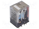 Relay: electromagnetic; 4PDT; Ucoil: 24VDC; 5A/220VAC; 5A/24VDC