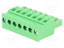 Pluggable terminal block; 5mm; ways: 7; angled; plug; female; 320V