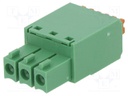 Pluggable terminal block; 3.5mm; ways: 3; straight; plug; female