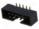 Socket; IDC; male; PIN: 10; vertical; SMT; gold flash; 2mm