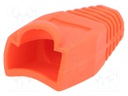 RJ45 plug boot; 6.5mm; Colour: red
