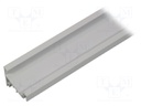 Profiles for LED modules; angular; white; L: 2m; aluminium; 30/60°