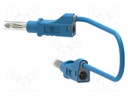 Test lead; 36A; banana plug 4mm,both sides; Len: 2m; blue