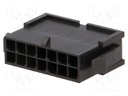 Plug; wire-board; male; MF30; 3mm; PIN: 14; w/o contacts; Layout: 2x7