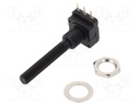 Potentiometer: shaft; single turn; 50kΩ; 100mW; THT; 6mm; plastic