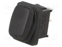 ROCKER; SPST; Pos: 2; OFF-ON; 10A/24VDC; black; IP65; none; UL94V-2