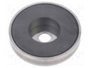 Magnet: permanent; hard ferrite; H: 10mm; 145N; Ø: 50mm
