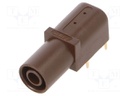 Connector: 4mm banana; socket; 24A; 33mm; brown; gold-plated