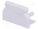 Cap for LED profiles; white; ABS; Application: UNI12