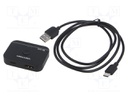 Splitter; HDMI 2.1; 4K,8K; black; Input: HDMI socket,USB C socket