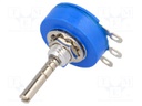 Potentiometer: shaft; single turn; 10kΩ; 2W; ±10%; 3.18mm; linear