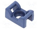 Screw mounted clamp; blue