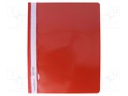 Document wallet; A4; red; Mat: PVC