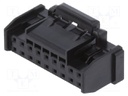 Plug; wire-board; female; DF51K; 2mm; PIN: 18; w/o contacts
