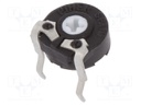Potentiometer: mounting; single turn,horizontal; 500kΩ; 100mW