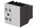 Auxiliary contacts; Leads: screw terminals; Mounting: front