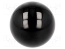 Ball knob; Dia: 40mm; M10; 15mm; black
