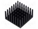 Heatsink: extruded; grilled; BGA; black; L: 27.9mm; W: 27.9mm