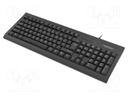 Keyboard; black; USB A; wired,US layout; Len: 1.5m; No.of butt: 104