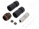 Coupler; Cat: 6,6a,7; shielded,PoE,PoE+,PoE++; Layout: 8p8c; IP68