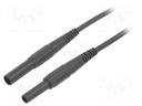 Test lead; 19A; banana socket 4mm,banana plug 4mm; insulated