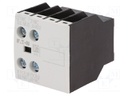 Auxiliary contacts; Leads: screw terminals; Mounting: front