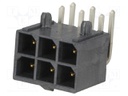 Socket; wire-board; male; Mega-Fit; 5.7mm; PIN: 6; Layout: 2x3; 23A