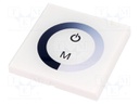 LED controller; Channels: 1; 8A; 86x86x36mm; white; Uout: 12/24VDC