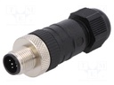 Plug; M12; PIN: 5; male; A code-DeviceNet / CANopen; for cable