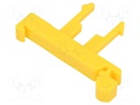 Mounting clamp; DIN rail,snap fastener; Colour: yellow