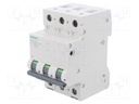 Circuit Breaker, MCB, 5SL4, 3P, 10 kA, 400 V, 32 A