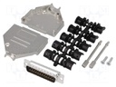 D-Sub; PIN: 25; plug; male; soldering; for cable; black