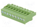 Pluggable terminal block; 5mm; ways: 9; angled 90°; plug; female