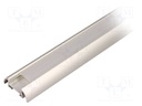 Profiles for LED modules; mat; surface; L: 1m; aluminium; anodized