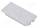 Cap for LED profiles; silver; ABS; Application: VARIO30-04