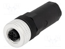 Plug; M12; PIN: 4; female; A code-DeviceNet / CANopen; for cable
