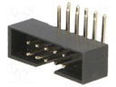 Socket; IDC; male; PIN: 10; angled 90°; THT; gold flash; 2mm