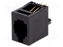 Socket; RJ9; PIN: 4; Layout: 4p4c; THT; straight
