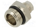 Screw-on fitting; threaded; max.15bar; nickel plated brass; 6mm