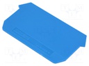 End piece; blue; for UDK4 connectors; Width: 1.5mm; polyamide