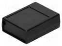 Enclosure: with panel; X: 63mm; Y: 83mm; Z: 30mm; ABS; black