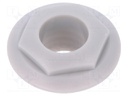 Nut with external thread; for S4 series Jack sockets; grey