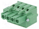 Pluggable terminal block; 5.08mm; ways: 4; straight; plug; female