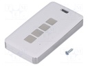 Enclosure: for remote controller; X: 39mm; Y: 71mm; Z: 11mm