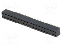 Socket; pin strips; female; PIN: 72; straight; 1.27mm; SMT; 2x36